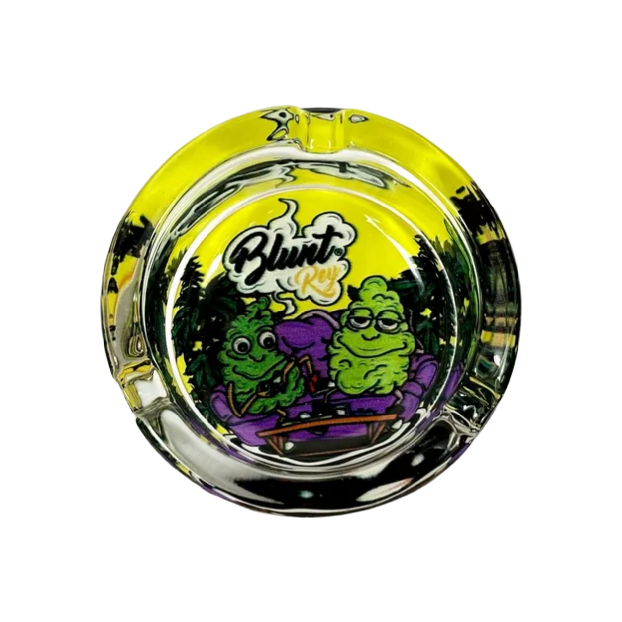 CENICERO BLUNT REY REDONDO VIDRIO